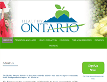 Tablet Screenshot of behealthyontario.com